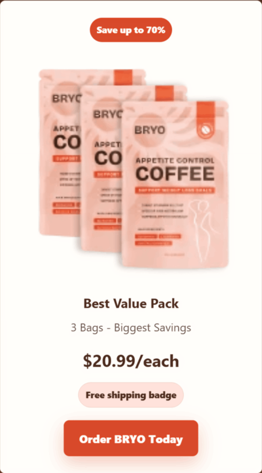 Bryo Appetite Control Coffee offer price